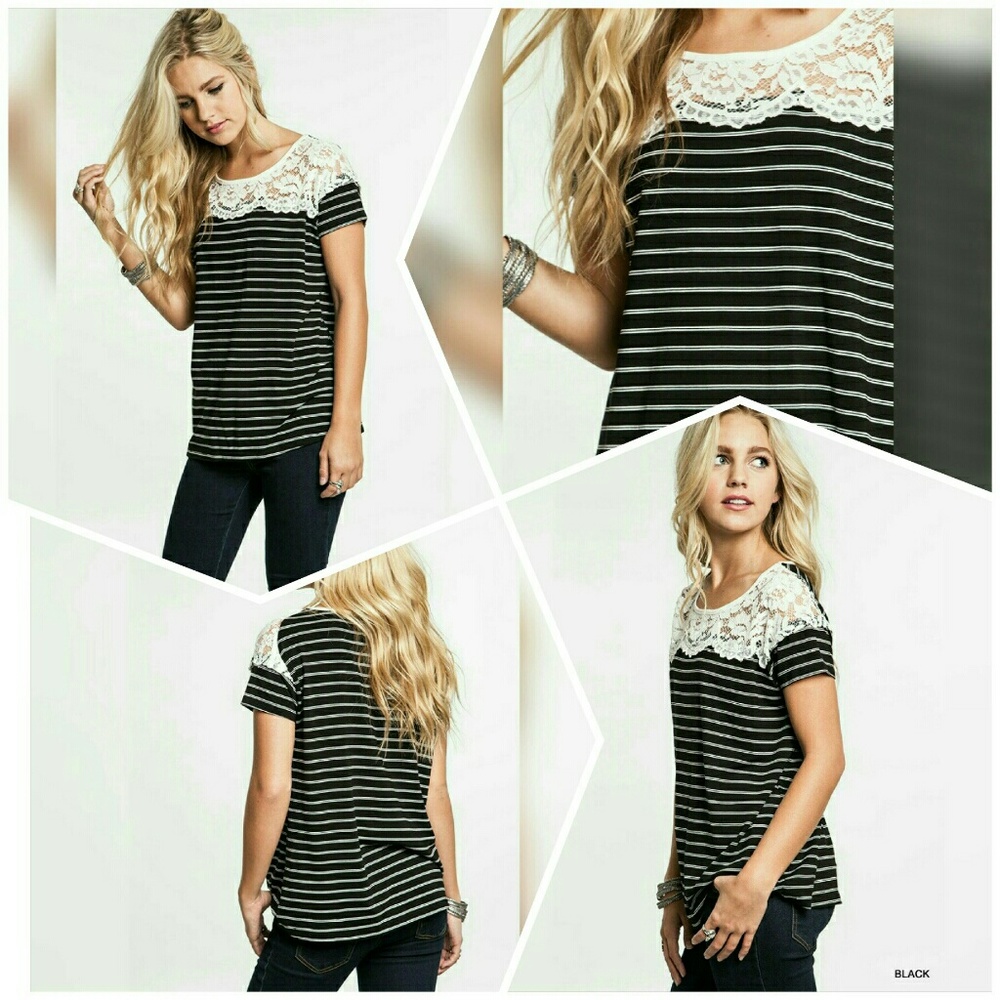 Lace Collar T-shirt